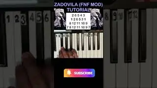Zadovila (Friday Night Funkin - Mid Fight Masses MOD) - Easy piano TUTORIAL 