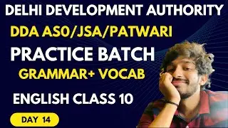 DAY 10 DDA ASO/JSA Classes 2023 | DDA ENGLISH Practice class 1 