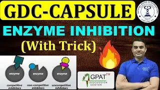 ENZYME INHIBITORS- (COMPETITIVE & NON-COMPETITIVE WITH EXAMPLES) WITH TRICK | GDC CAPSULE 