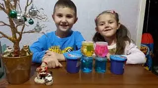 Аким и Алиса готовят лизун