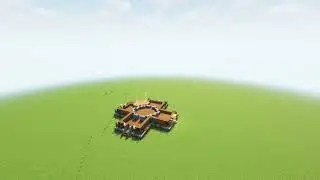Spruce starter House 3D printing timelapse in Minecraft-speedbuilding