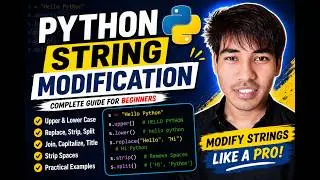 Python String Modification Tutorial | String Methods in Python for Beginners 