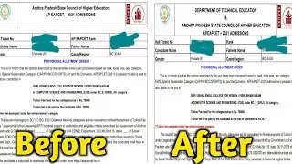 AP EAMCET 2021 seat Allotments