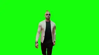 Andrew Tate Walking Green Screen