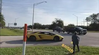 Guy Drifts Lambo And Runs From Cops!!! | Floor IT