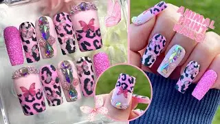 HOW TO MAKE PRESS ON NAILS FOR BEGGINERS! EASY EYE CATCHING NAIL ART DESIGN| ANIMAL PRINT|MADAM GLAM