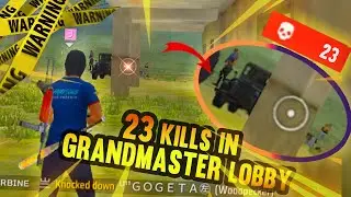 23 Elimination In Grandmaster Lobby😨 - Free fire gameplay