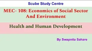 Health and Human Development | #MEC018
