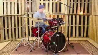 DW Collector's Maple Red Silk Onyx Drum Set - 22, 10, 12, 14, 5x14