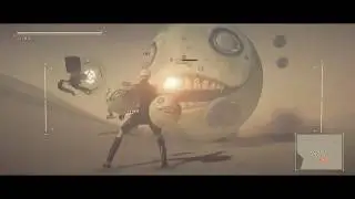 NieR Automata [Secret Boss] Emil boss fight with 2B