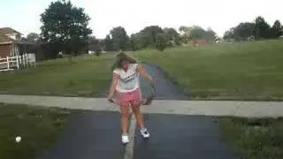 amber and the pantyhose-jump rope