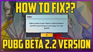 How To Fix Unable To Connect Server Error In Pubg Beta 2.2 Update? | BGMI Beta 2.2 Server Error