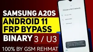 Samsung Galaxy A20s Frp Bypass Andriod 11 without pc Sm-A207f U3 Frp bypass #a207f #a20sfrpbypass