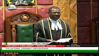 National Assembly Proceedings, Wednesday 14th June 2023, Afternoon Session