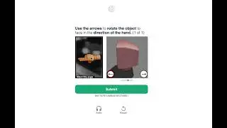 Use the arrows to rotate the object to face in the direction of the hand