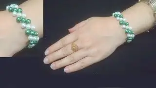 beaded bracelet very simple Green beaded bracelet /beading tutorial/ DIY bracelet 2020