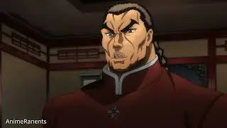 Hanma Baki undergoes a test to earn the right to participate in the Rai Tai tournament.