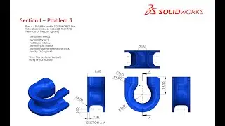 Solidworks CSWA Exam Practice | PART MODELLING | Section I - 3