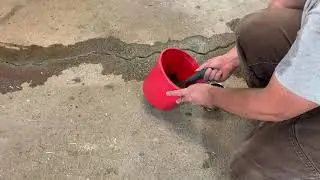 Concrete Floor Crack Repair - Step 3 - Mixing and Applying Repair Mortar