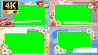 Springtime Frames Green Screen (Copyright Free) - GS Studio