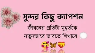 সুন্দর কিছু ক্যাপশন 🥰🌸।  জীবনের প্রতিটা মুহূর্তে নতুন ভাবনা 💭🌺। Bangla Caption । FB💙।