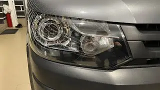 Volkswagen Transporter t5 - тюнинг фар, установка диодных линз Expression Drive