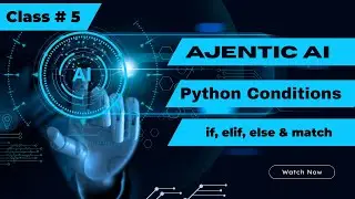 Agentic AI Course  Class 5 | Python Conditions: if, elif, else & match
