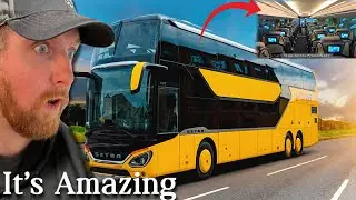 American Reacts to The BEST Double-Decker Bus Travel in Europe