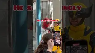 He said lovingly #deadpool #disneyland #wolverine #marvel #shorts
