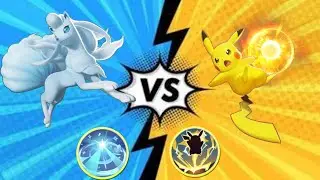 Ninetales vs Pikachu unite move damage battle // ninetales vs pikachu - pokemon unite