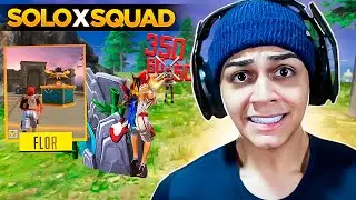 I CAN ONLY GET THE FLOWER FROM THE NEW EVENT IN THIS SOLO VS SQUAD CHALLENGE!! FREE FIRE MOBILE