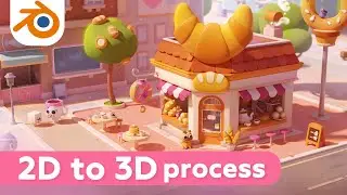 Illustration in Blender | Creation process from 2D to 3D