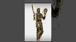 Dripping Gold Photoshop Action #shorts