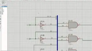ISIS (Proteus 7.6) Simple digital circuit