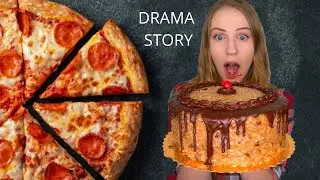 PIZZA + GERMAN CHOCOLATE CAKE MUKBANG | CHEAT MEAL + STORY TIME