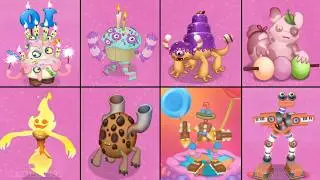 Candy Island All Monsters Sounds And Animations ( Only Available ) . The Lost Landscapes