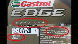 Volvo 2 0L Engine Oil Change with Volvo Viscosity Change Announcement