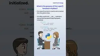 super function in Python | Python interview question | #pythontutorial #python #interview #super