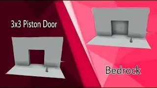 Minecraft 3x3 Piston Door Tutorial | (BEDROCK)