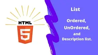Lesson 05-2 | HTML5 ordered, unordered, and description list tags in Urdu/Hindi