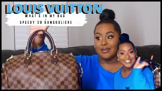 WHAT'S IN MY BAG + MINI LOUIS VUITTON SPEEDY 30 BANDOULIÈRE DAMIER EBENE REVIEW