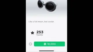 Roblox New Limited Cool Moon Shades