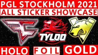CSGO Major PGL Stockholm 2021 All Contenders Stickers Showcase Holos Foils Gold Sticker 2021