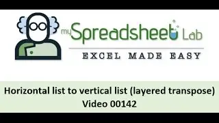 00142 Horizontal list to Vertical list (layered transpose)