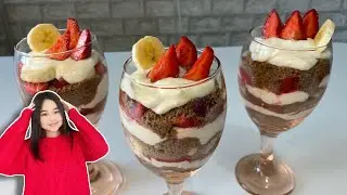 Десерт в стакане 🍧| трайфл без выпечки  #трайфл #десерт