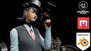 Elf/Demon fantasy 3D character #Blender + Mixer+ #unrealengine 5