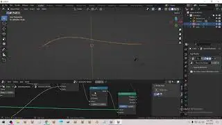 using geometry nodes to make particles flow along a path + noise