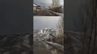 Driving in Dangerous Snowy Road 