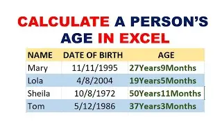 How to Calculate Age in Years and Months