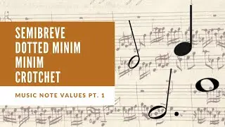 Music Note Values - Semibreve, Dotted Minim, Minim and Crotchet | pt. 1